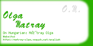 olga matray business card